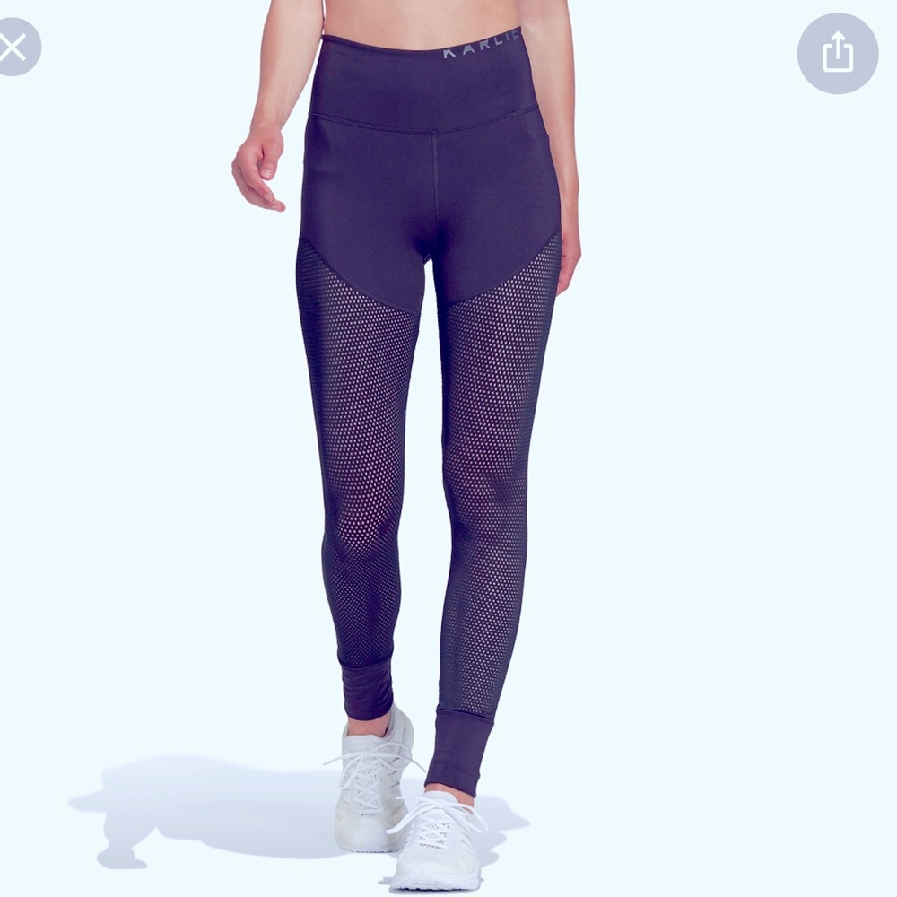 NWT Adidas x Karlie Kloss Black Mesh Leggings